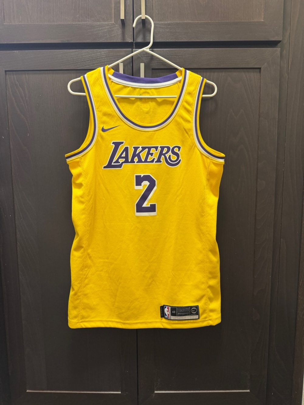 Nike Los Angeles Lakers Yellow #2 Lonzo Ball Basketball Jersey
